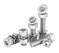 180 pezzi di viti a testa esagonale incassata, bulloni in acciaio inossidabile 304, bulloni di diverse dimensioni e quantità sufficienti for soddisfare il tuo utilizzo prolungato(M2.5x16 180pcs)