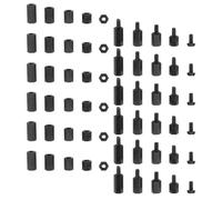 180 Pezzi Kit di Distanziatori in Nylon Neri Viti e Dadi per Pcb | Colonne Singole e Doppie, Struttura Leggera e Resistente, per Schede Madri e Pannelli di Controllo