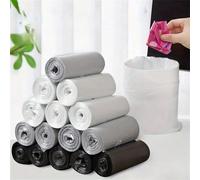 180 pezzi Sacchetti di plastica mini riutilizzabili - Monouso per rifiuti da scrivania, auto, pulizia domestica, appartamento e accessori per dormitorio Bianco 30*35 cm (15 pezzi/1 rotolo),Nero 30*35 