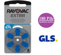 60 pile batterie per apparecchi acustici RAYOVAC EXTRA 675 blu PR44