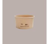 180 Pz Coppetta Bicchiere per Gelato in Carta di Bamboo Biodegradabile 230cc