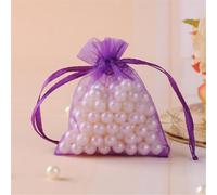 180 sacchetti in organza, 11 x 16 cm, con coulisse, piccoli sacchetti in organza, da riempire, sacchetti di lavanda, caramelle, sacchetti regalo per matrimoni, feste e Natale (viola scuro)