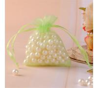 180 sacchetti in organza, 11 x 16 cm, con coulisse, piccoli sacchetti in organza, da riempire, sacchetti di lavanda, caramelle, sacchetti regalo per matrimoni, feste e Natale (verde lime)