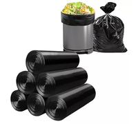 180 Sacchetti per la Spazzatura 40x55 cm in 6 Rotoli da 30 - Colore nero Resistenti, in HDPE | Sacchi Immondizia per Rifiuti Domestici, Ufficio, Pulizie e Giardinaggio