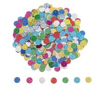 1800 coriandoli colorati rotondi, 1 cm, con glitter per compleanno, confetti per anniversari, confezione regalo, feste, decorazione da tavolo, matrimonio, Natale (45 g) (mix di colori 1)