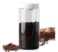 1800 Ml Barattolo Caffe con Sottovuoto Coperchio, Barattoli Borosilicato Vetro con Coperchio, Contenitore Caffe, Tè, Adatto per Erbe Medicinali, Chicchi di Caffè, Latte in Polvere, Frutta Secca