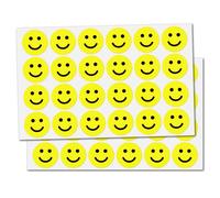 1800 Pezzi - 25mm Giallo Felice Smile Adesivi Etichetta