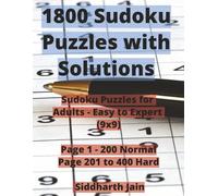 1800 Sudoku Puzzles for Adults - Easy to Expert (9x9): The Ultimate Sudoku Challenge Book with 2 Difficulty Levels and Solutions