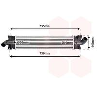 18004366 VAN WEZEL Intercooler per FORD