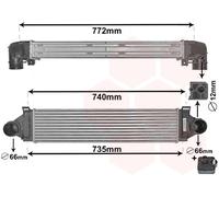 18004481 VAN WEZEL Intercooler per FORD,LAND ROVER,VOLVO