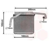 18006607 VAN WEZEL Scambiatore calore, Riscaldamento abitacolo per FORD,MAZDA