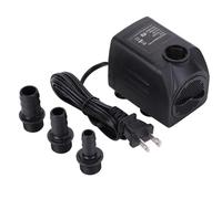 1800L/H Mini Submersible Water Pump with 3 Nozzles 25W Aquarium Pump Outdoor Fountain Water Pump for Hydroponic Fountain Pond