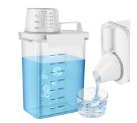 1800ml Dispenser Detersivo Lavatrice,Dispenser per Detersivo Ermetico con Misurino,Distributore di Detersivo,Contenitore Detersivo Lavatrice,Trasparente Dosatore Detersivo Lavatrice con Bilancia
