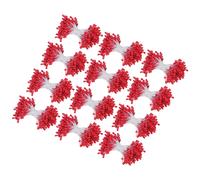1800pz mini teste doppie di fiori artificiali da 3 mm, stami e pistilli [rosso]