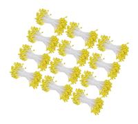 1800pz teste doppie di fiori artificiali, stami e pistilli da 2,5 mm [giallo]