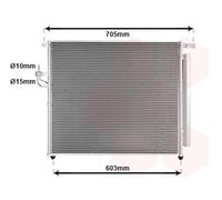 18015727 VAN WEZEL Condensatore, Climatizzatore per FORD