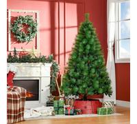 180cm Alberello di Natale artificiale Decorato e Ignifugo per Interni con 782 Rami e Base in Metallo, sano e naturale, Verde | Aosom Italy