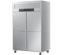 180Cm Commercial Refrigerators 4 Doors Stainless Steel Reach-In Freezer, 900L Air Cooler Industrial Fridge with 8 Shelves for Restaurant Kitchen Cafe Garage, 300W
