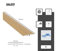 180cm x 35mm Profilo di transizione incl. materiale di fissaggio in alluminio