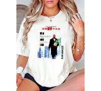 180g Maglietta in puro cotone, edizione limitata giapponese del film "Leon: The Professional", unisex, stampa 4019 a collo tondo, maniche corte, traspirante, grafica casual da strada, morbida, di moda