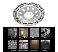 180mm 7 "Diamond 2 Row Segment Ruota Disco Smerigliatrice a Forma di Ciotola Tazza 22mm Foro interno Cemento Granito in Pietra Ceramica Terrazzo Marmo Industria Edile
