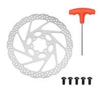 180mm Freni a Disco Bici, Disco Freno Mtb in Acciaio Inossidabile 1cr13 Freno a Disco a 6 Fori Distanza Relativa Tra i Fori 44mm Adatto per Mountain Bike e Bici da Strada