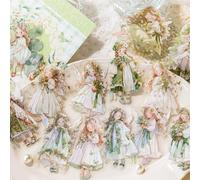 180Pz Adesivi Scrapbooking Stickers Aesthetic Scrapbooking Adesivi Angel Girl Bullet Journal Accessori Trasparenti PET per Scrapbooking, Artigianato, Computer Portatili(Fairytale Forest)