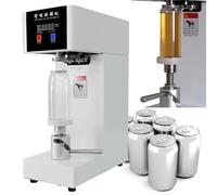 180W Automatic Can Sealer with Smart Counter, Commercial Can Sealing Machine, Height Adjustable, for Plastic Aluminum Cans Tin Cup Sealing Machine(5.5cm Dia & 14-21cm Height),White