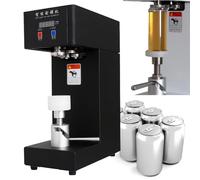 180W Automatic Can Sealer with Smart Counter, Commercial Can Sealing Machine, Height Adjustable, for Plastic Aluminum Cans Tin Cup Sealing Machine(5.5cm Dia & 14-21cm Height),Black