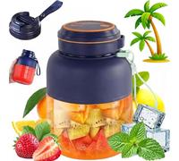 180w Portable Wireless Juicer Cup, 1300ml Wireless Juicer Cup USB Rechargeable Smoothie Blender for Protein Shakes, Fruit Juice & Travel Use (A,1300ML)