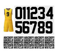 181 Pcs Lettere Termoadesive 2 pollici per Tessuti e Numeri Adesivi 8'' per Maglie Calcio (Nero)