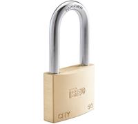 18118 Q.TA' 10 ISEO P700 LUCCHETTO CITY ARCO LUNGO 50MM OTTONE