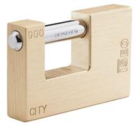 18153 Q.TA' 1 ISEO P740 LUCCHETTO CITY P/SERRANDA 90MM OTTONE