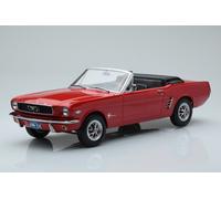 MODELLINO AUTO STATICO DIECAST FORD MUSTANG COVERTIBLE 1966 ROSSO SCALA 1/18