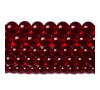 182pcs 4mm Liscio Granato Rosso Cristallo Rotondo Loose BeadsFor Gioielli Fare Fai Da Te Braccialetto Collana Accessori 32 "2 Strand