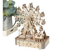 183 pezzi modelli in legno con a LED e musica - Puzzle 3D in legno per adulti, modello di grande ruota, gioco cerebrale - per alleviare lo stress di Natale, uomini, donne, adolescenti,