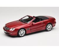 183841 Mercedes SL 500 R230 Red Metallic Limited Edition Norev 1/18