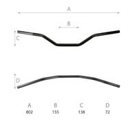 184171040 Manubrio stradale Domino L - 807mm