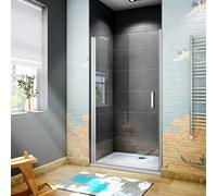 185 cm Box doccia per Nicchia Porta Battente Vetro Temperato 5 mm Trasparente Profilo in Alluminio Processo di Elettroforesi 90 cm