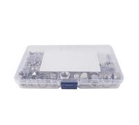 185 pezzi di dado per viti in acciaio inossidabile set di viti a testa di nylon