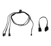 Alphacool 18602 Cavo a Y digitale RGB LED 3 volte con connettore JSP maschio, 60 cm, cavi neri ARGB RGB LED