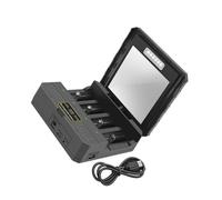 18650 Adattatore di ricarica solare 4 Slot Tipo C Supporto batteria intelligente per 26650/21700/18650/18500/16340/14500