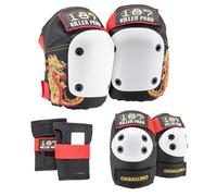 187 Killer Pads SPJA205 - Ginocchiere per pattinaggio, gomitiere e polsi, Junior, cavaliere, 6 pezzi