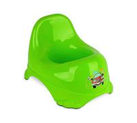 188699 Vasino per bambini 25x22 cm in plastica colorata con gommini antiscivolo. MEDIA WAVE store (Verde)