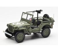 1944 Jeep Armada Americana "Día-D Batalla de Normandía" Verde Militar 1:18 Norev