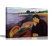 1891 Melancholy by Edvard Munch - Stampa artistica da parete, con cornice, decorazione per casa, ufficio, camera da letto, soggiorno, 40 x 30 cm, formato A3