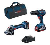 1893 Q.TA' 1 BOSCH-B SUPERKIT 18V TRAPANO+SMERIG+2BATT4,0Ah+CAR