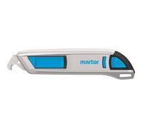 MARTOR Coltello di sicurezza con rientro lama e lama a uncino, SECUNORM 500, cutter professionale, alluminio, per destrorsi e mancini, certificato GS