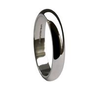 18ct Oro Bianco Forma a D Matrimonio Anelli X Pesante 750 Hm 2mm 3mm 4mm 5mm 6mm