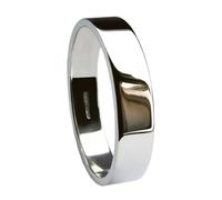 18ct Oro Bianco Profilo Piatto Matrimonio Anelli Grade1 UK Hm Fascia 2mm 3mm 4mm